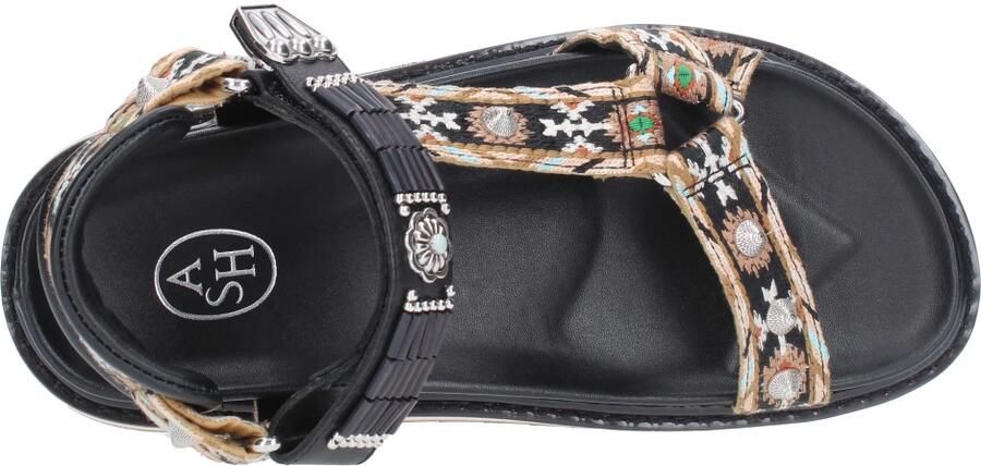 Ash Zwarte sandalen met Azteekse geïnspireerde borduursels en stud-details Black Dames - Foto 4