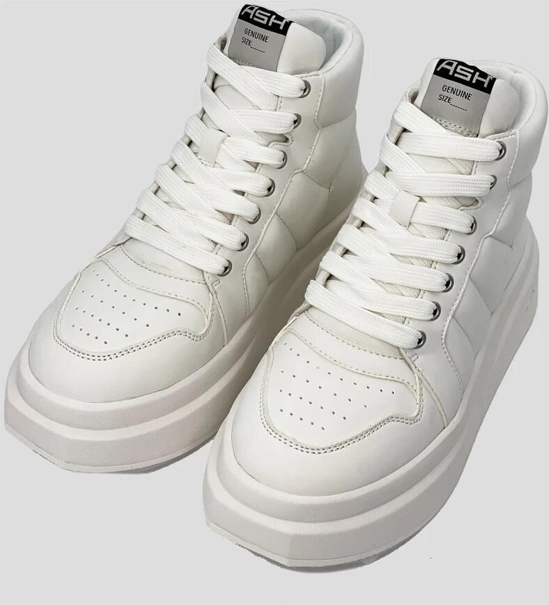 Ash Witte Leren Basketbalsneakers Wit