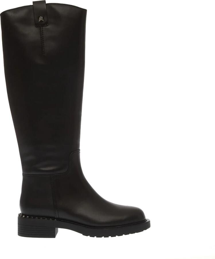 ASH Zwarte Leren Enkellaarzen met Pistoolstuds