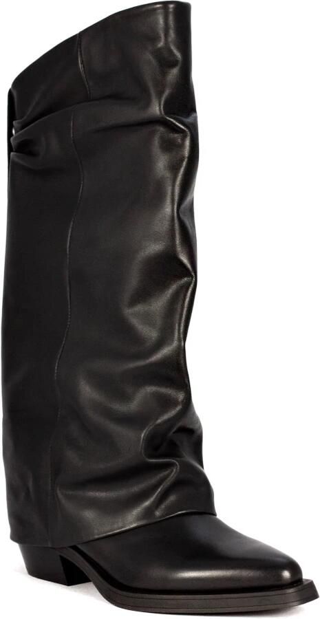 ASH Zwarte leren Liam laarzen met band