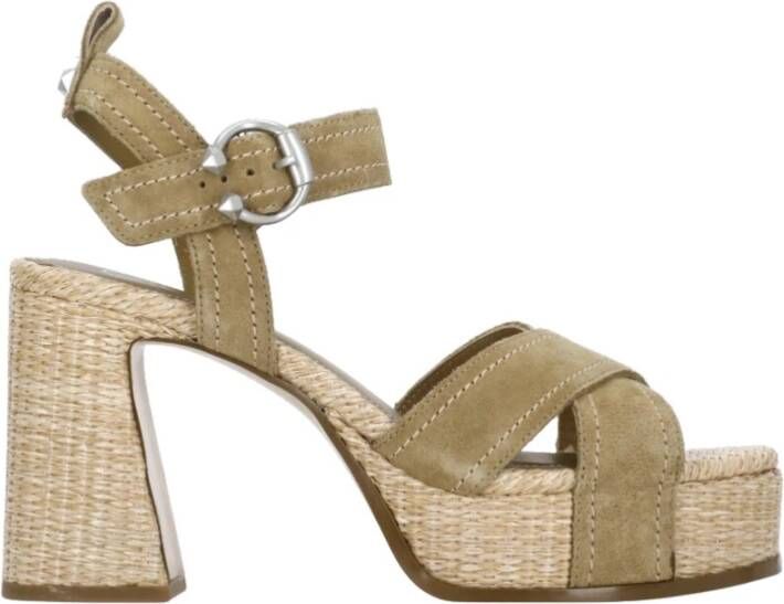 Ash Hoge hakken Beige Leather Melany Bis Shoes in beige