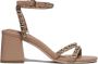 Ash Beige Leren Sandalen met Gouden Studs Beige Dames - Thumbnail 1