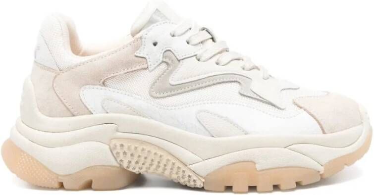 ASH Beige Wit Nappa Sneakers