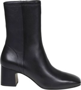 Ash Black lederen laarzen Zwart Dames