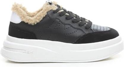 ASH Bont Zwart Leren Sneakers Vrouwen