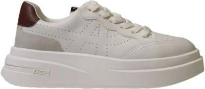 Ash Bordeaux Leren Sneaker Dames Herfst Winter White Dames
