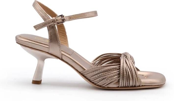 ASH Bruine Gevlochten Metalen Sandalen