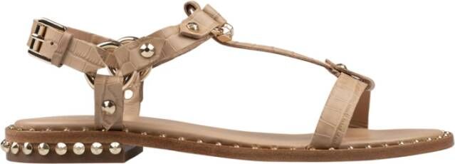 ASH Bruine Leren Sandalen voor Vrouwen