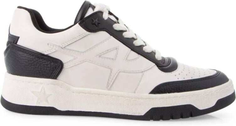 Ash Blake Basket Sneaker van Gebruikt-Efffect Leer White Dames