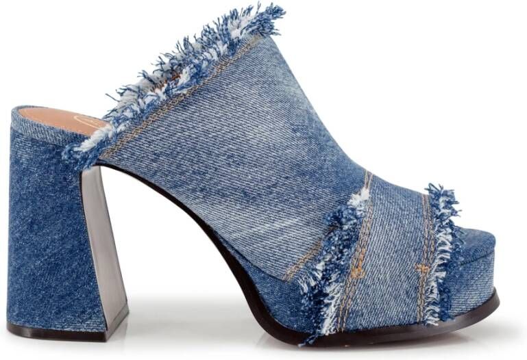 Ash Denim Platte Schoenen Blue Dames