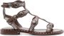 Ash Donkerbruine Lage Sandalen met Kooi Design Brown Dames - Thumbnail 3