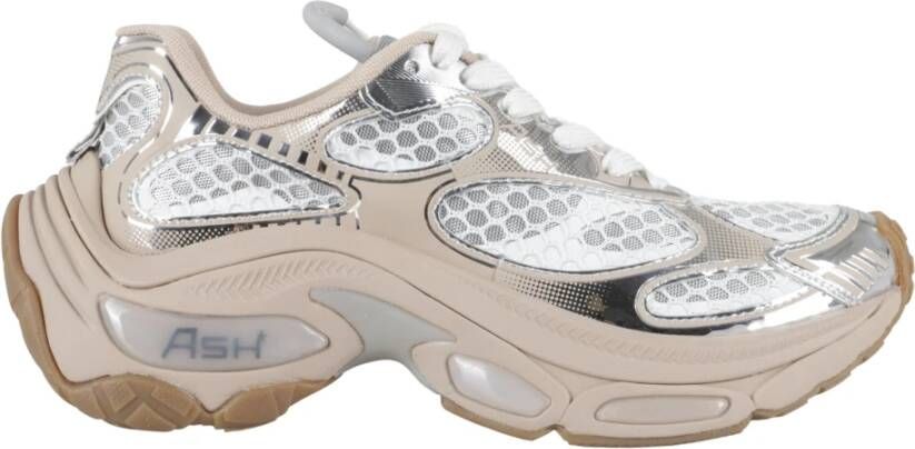 ASH Draken Sneakers Zilver Wit Mesh Rubber