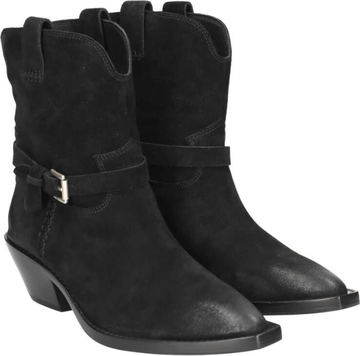 Ash Dustin03 Enkellaarzen Black Dames
