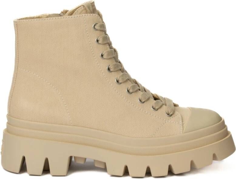 Ash Elegante Beige Veterschoenen Anfibio Combo Beige Dames