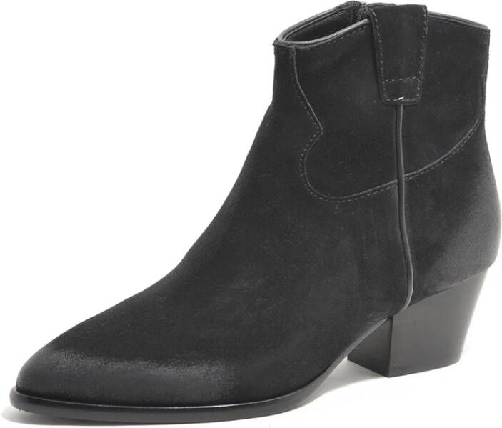 Ash Houston Enkellaarsjes Enkelboots met rits Dames Zwart - Foto 5
