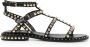 Ash Zwarte Leren Sandaal met Gouden Studs Black Dames - Thumbnail 2