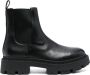 Ash Zwarte Leren Dameslaarzen met Oversized Rubberen Zool Black Dames - Thumbnail 1