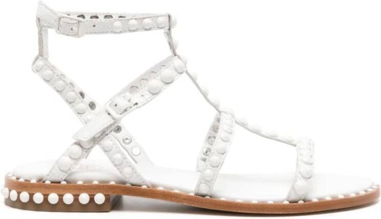 Ash Witte Leren Sandalen met Studs White Dames