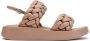 Ash Gevlochten Leren Sandalen Voyage Nude Beige Dames - Thumbnail 1