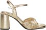 ASH Gouden Leren Sandalen met Blokhak - Thumbnail 1