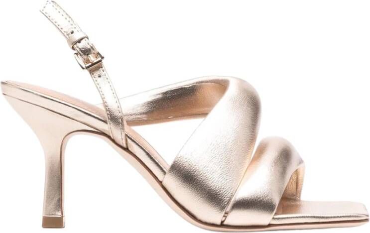 ASH Gouden Leren Sandalen met Hak