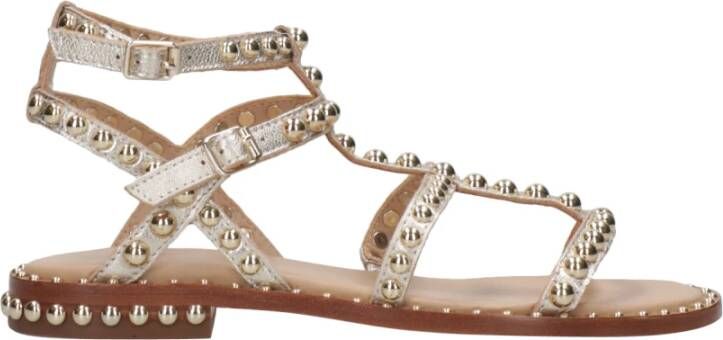 Ash Gouden sandalen met studs Yellow Dames