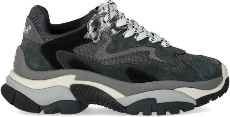 ASH Grijs Zwart Suède Mesh Sneaker