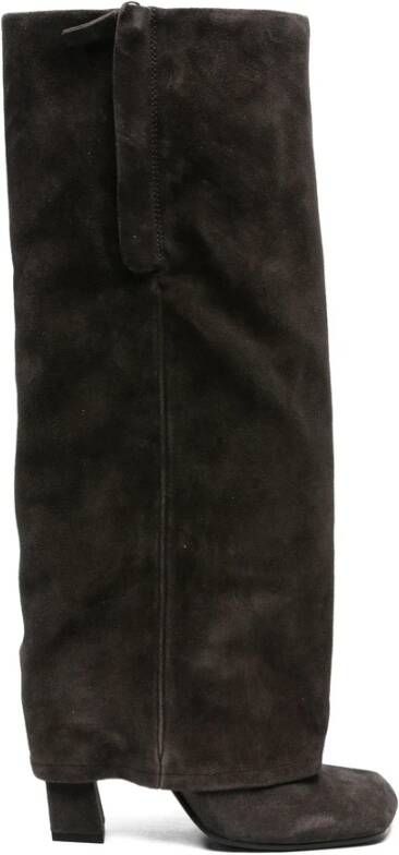 ASH Grijze Suède Blokhak Schoenen