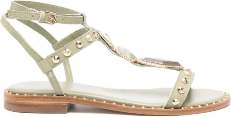 ASH Groene Leren Sandalen voor Vrouwen