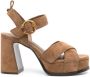 Ash High Heel Sandals Brown Dames - Thumbnail 1