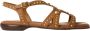 ASH Kameel leren sandaal met gouden studs - Thumbnail 1