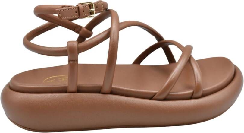 Ash Kaneel Leren Sandalen Brown Dames