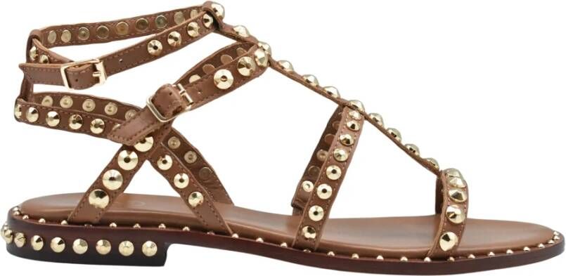 ASH Kaneel Veterschoenen Platte Schoenen