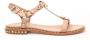 ASH Krokodillenprint Leren T-Strap Sandaal - Thumbnail 1