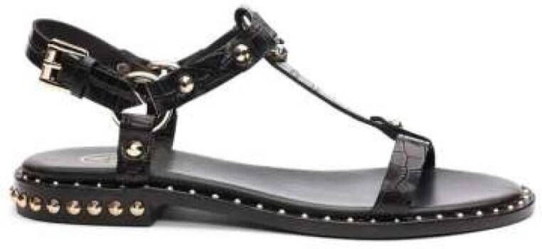 ASH Krokodillenprint T-Strap Sandalen