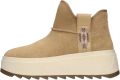 Ash Studded Beige Suède Enkellaarzen Beige Dames - Bruin