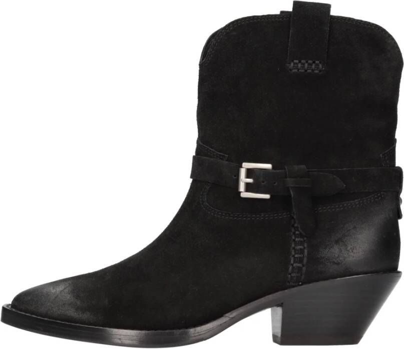 Ash Dustin03 Enkellaarzen Black Dames