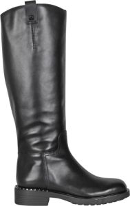 Ash Leren laars met zijrits en stud detail Zwart Dames