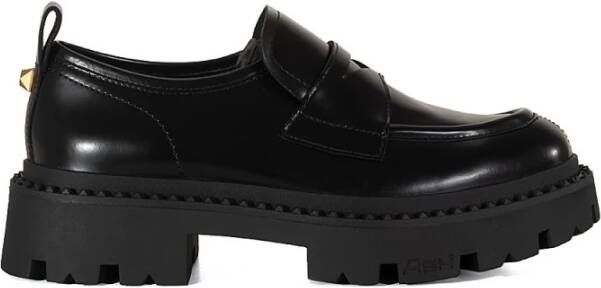Ash Zwarte Instap Sandalen met Ronde Neus en Achterband Black Dames