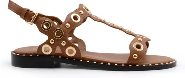 ASH Leren sandalen met gouden studs