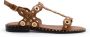 ASH Leren sandalen met gouden studs - Thumbnail 1