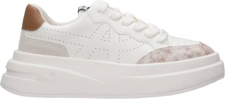 Ash Wit Leren Geperforeerde Sneaker White Dames