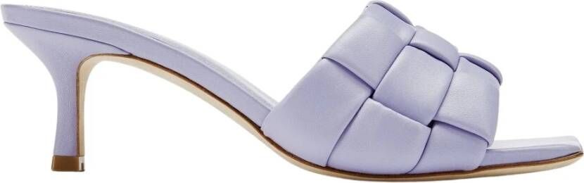 Ash Lila Leren Geweven Sandalen Ss22 Purple Dames