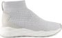 Ash Marmer Gebreide en Leren Trainers White Dames - Thumbnail 1