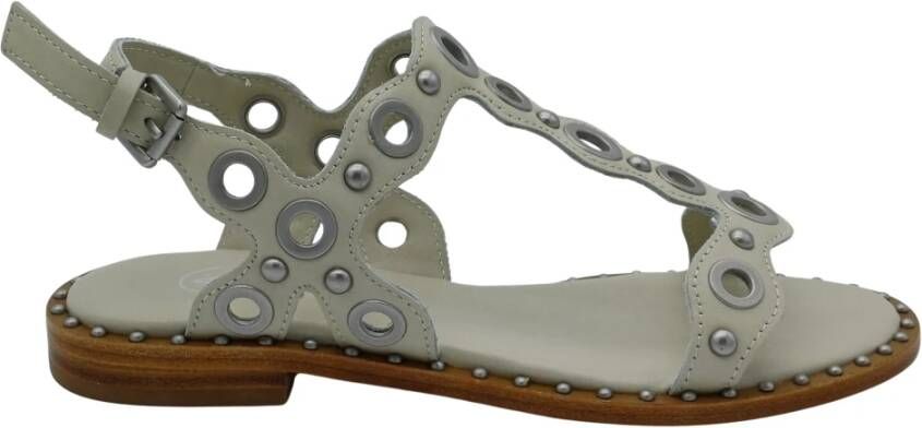 ASH Metallic versierde leren sandaal