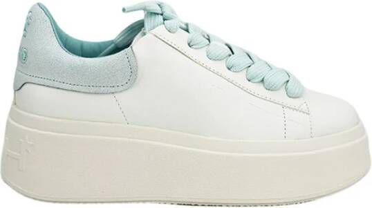 Ash Moby Blanco 35 Witte Leren Sneaker met Dubbele Platform White Dames