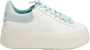 Ash Moby Blanco 35 Witte Leren Sneaker met Dubbele Platform White Dames - Thumbnail 1