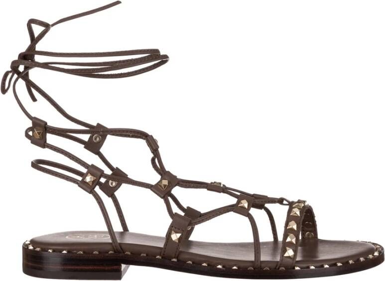 Ash Modieuze Platte Sandalen voor Vrouwen Bruin Dames