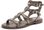 Ash Donkerbruine Lage Sandalen met Kooi Design Brown Dames - Thumbnail 1