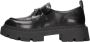 Ash Zwarte geborsteld leren loafer met lug zool Black Dames - Thumbnail 8